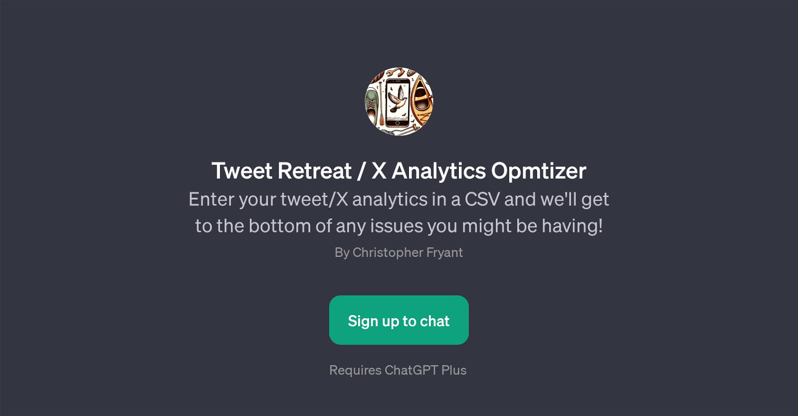 Tweet Retreat / X Analytics Opmtizer website