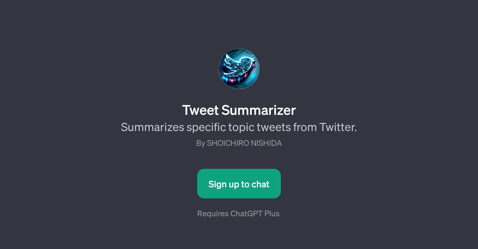 Tweet Summarizer website