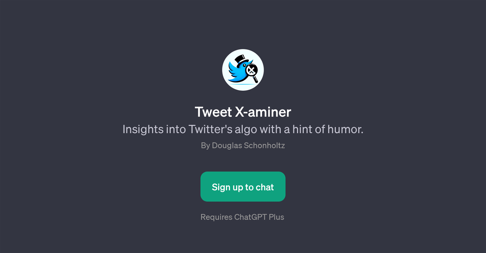 Tweet X-aminer website