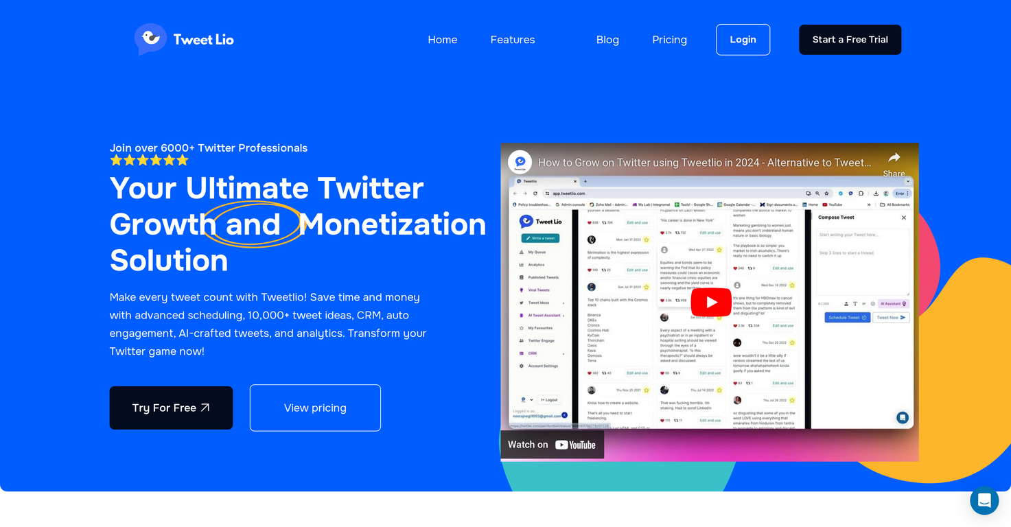 Tweetlio website