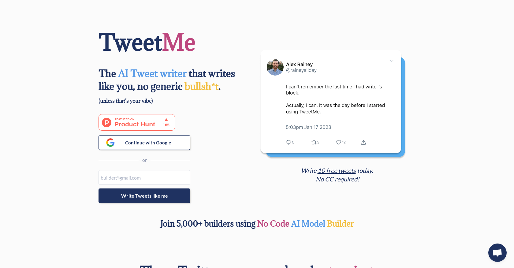 TweetMe website