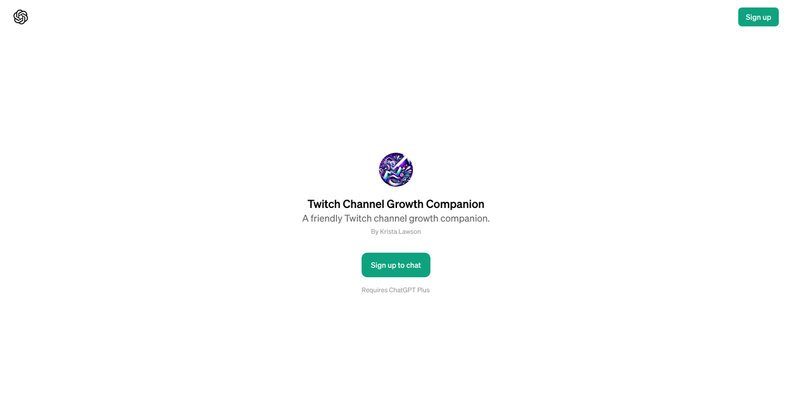 Twitch Channel Growth Companion website