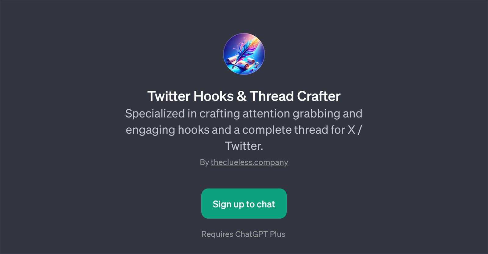 Twitter Hooks & Thread Crafter website