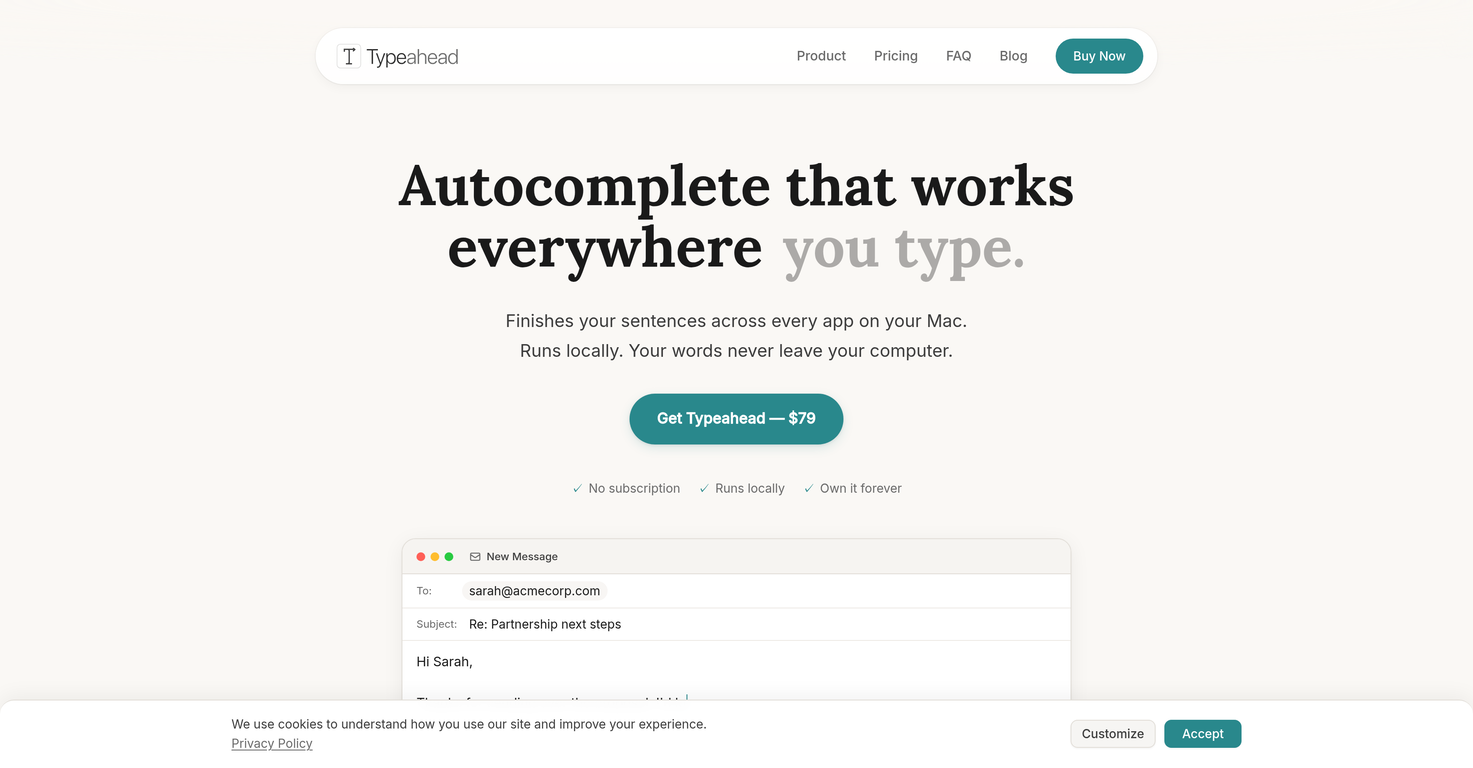 Typeahead website