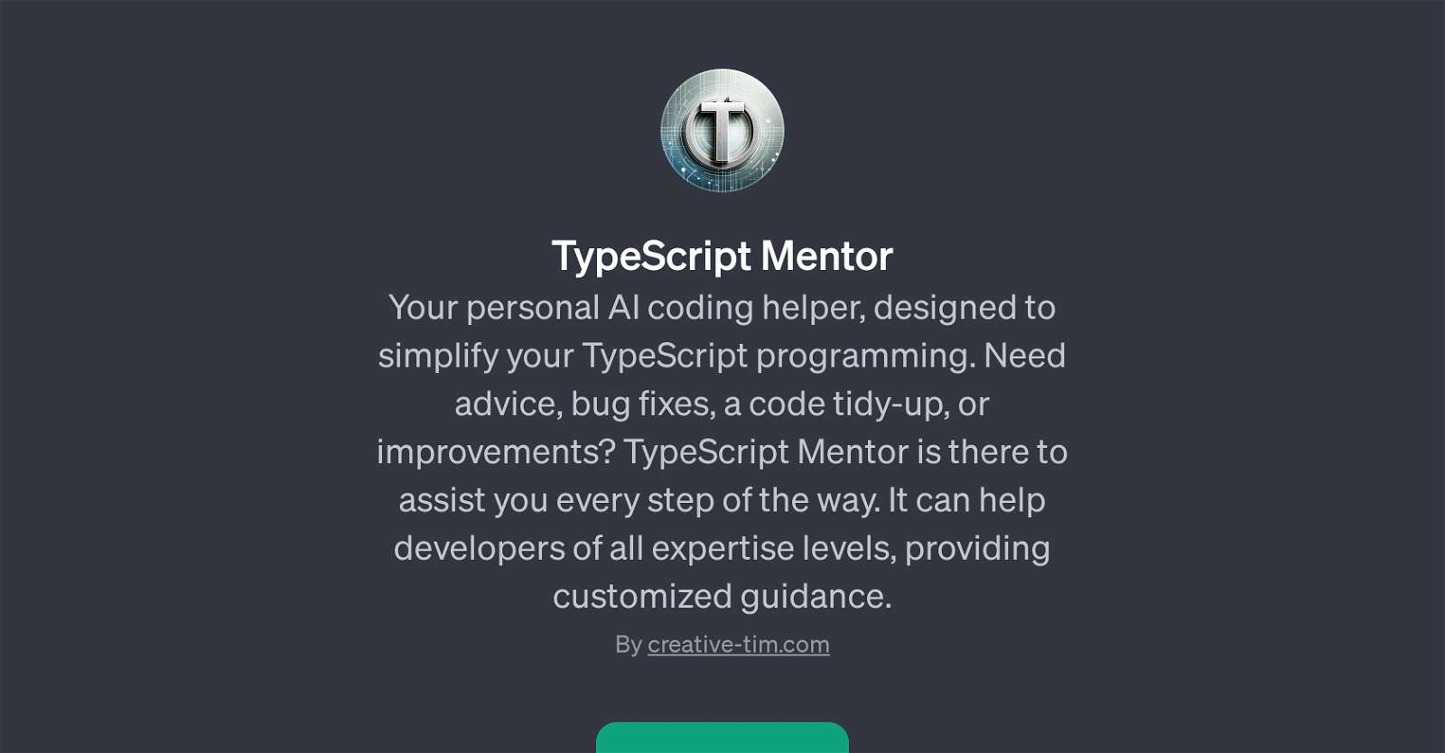 TypeScript Mentor website