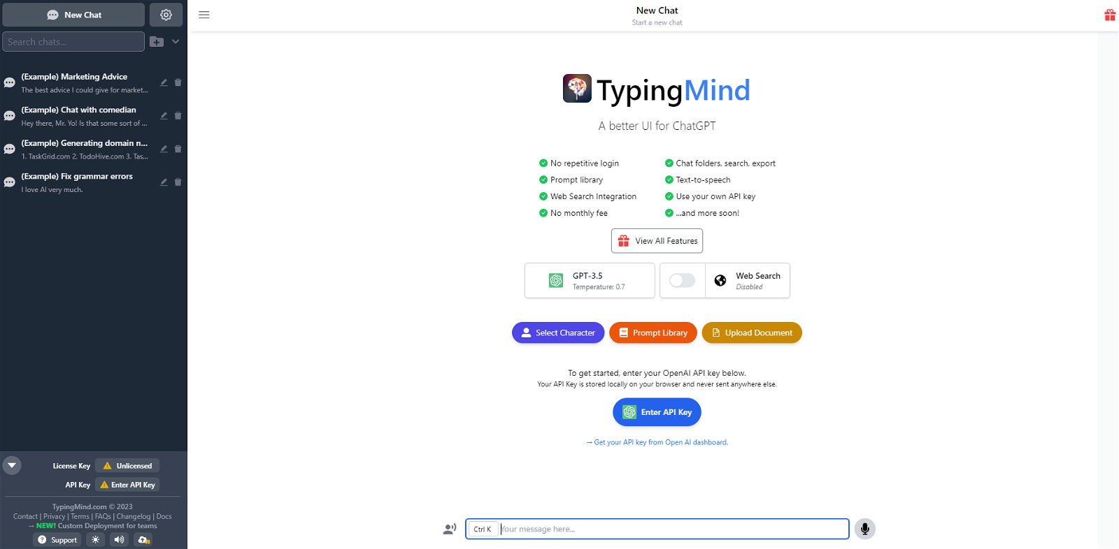 Typing Mind website