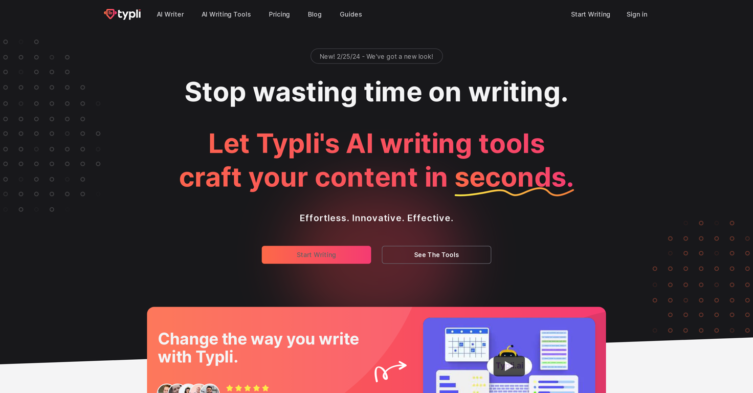 Typli.ai website