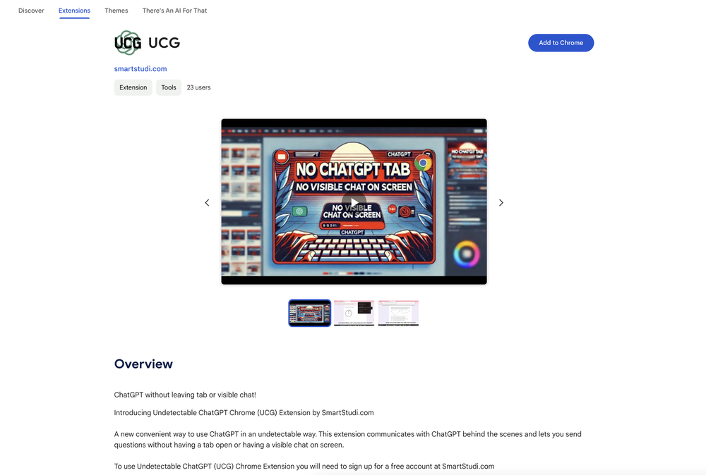 UCG by SmartStudi.com website