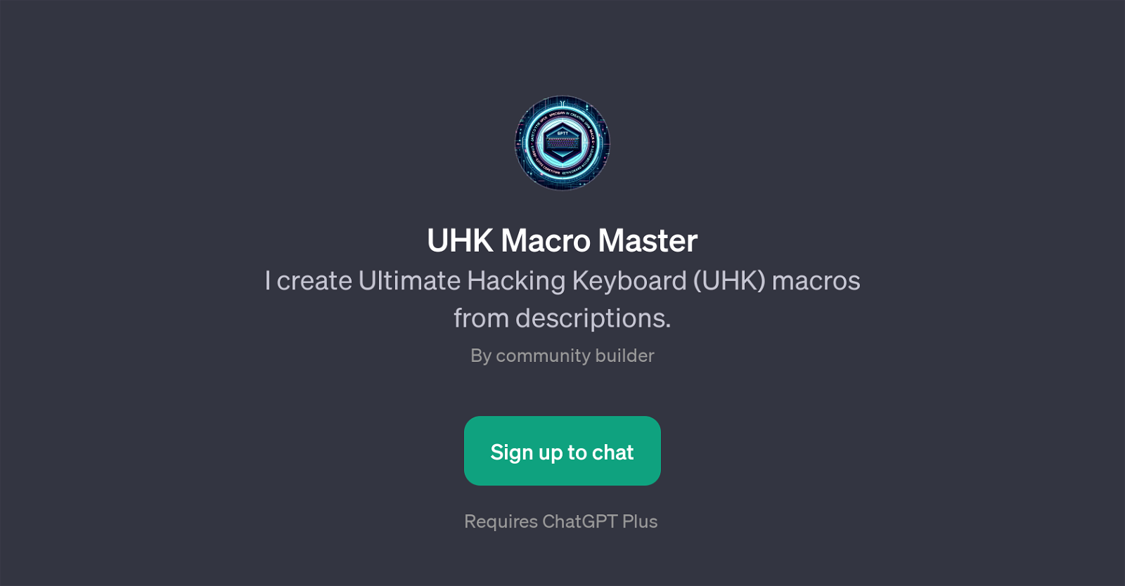 UHK Macro Master website