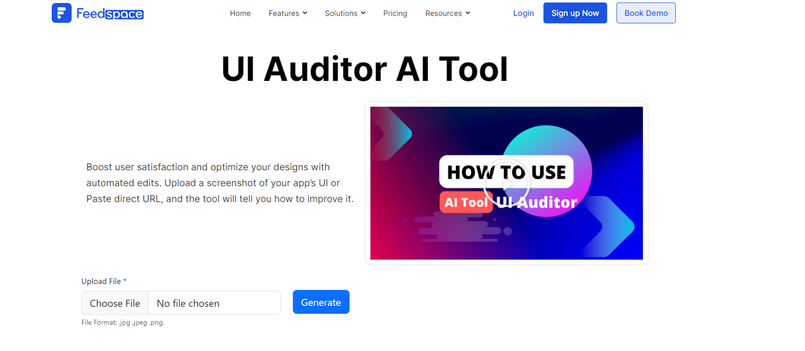 UI Auditor AI Tool website