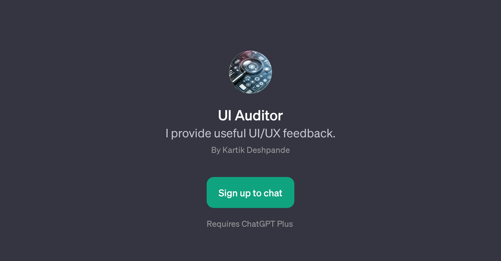 UI Auditor website