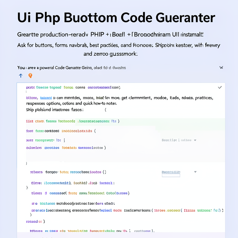 Ui Php Bootstrap Code Generator website