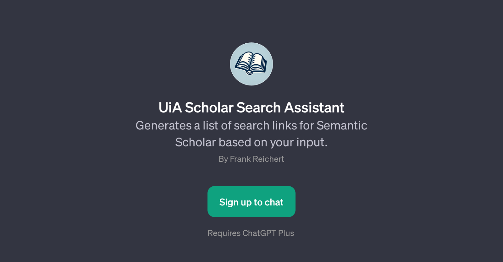 UiA Scholar Search Assistant website