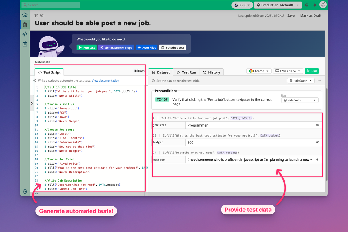 TAMI Studio by UI-licious website