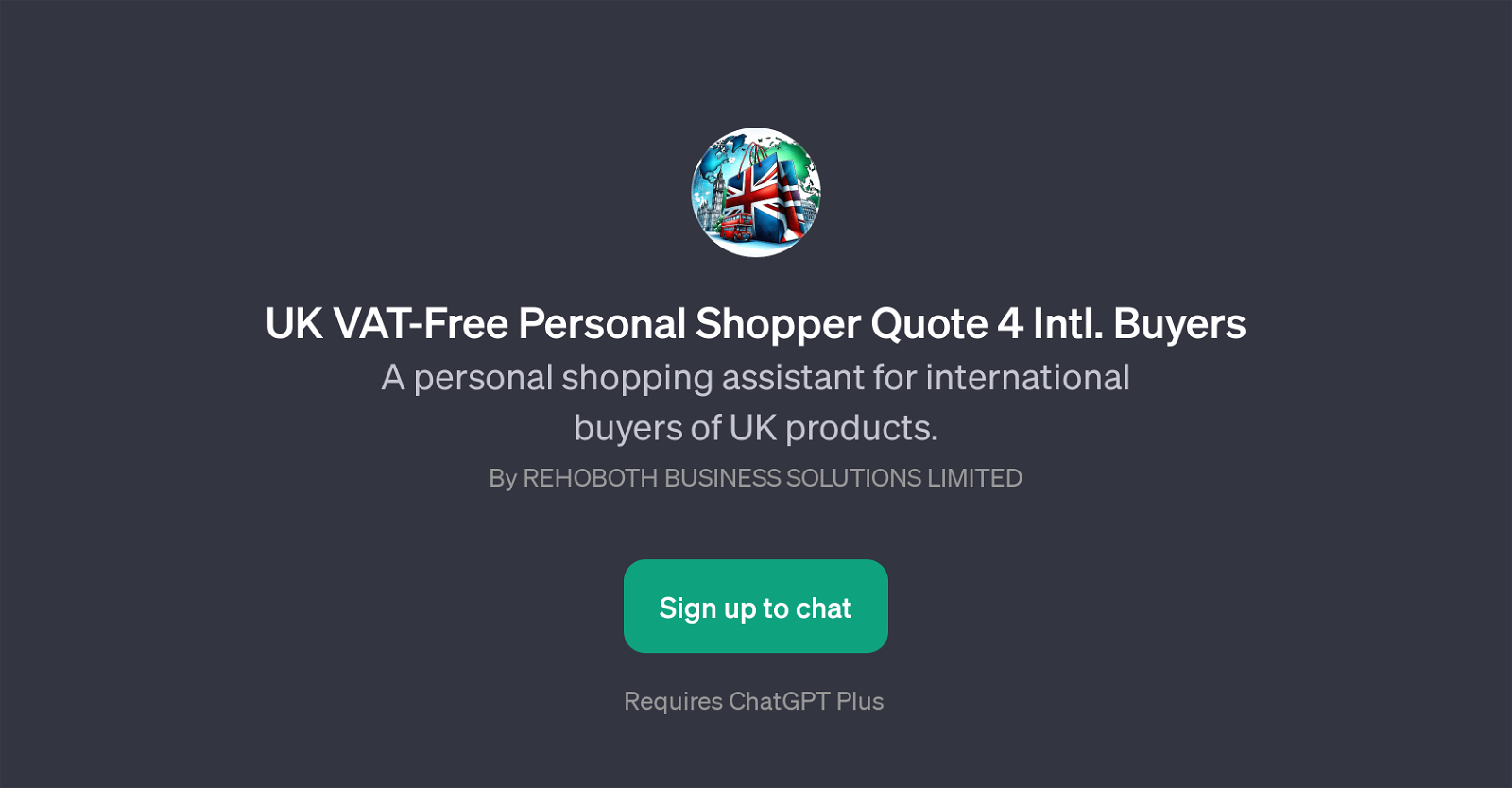 UK VAT-Free Personal Shopper Quote 4 Intl. Buyers website