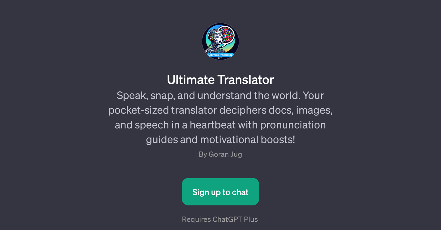 Ultimate Translator website
