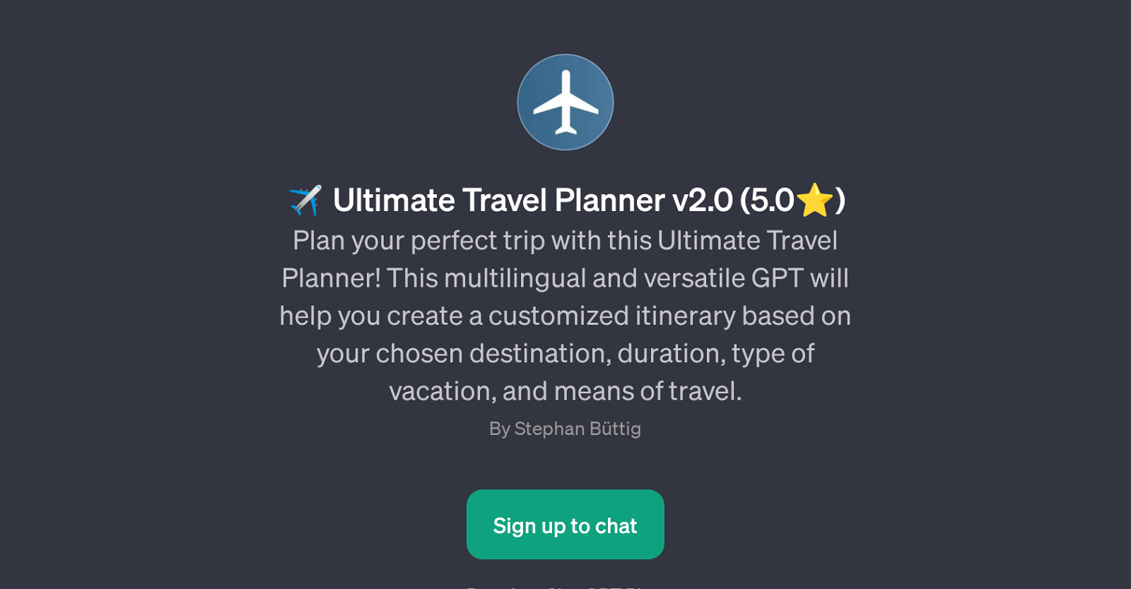 Ultimate Travel Planner v2.0 website