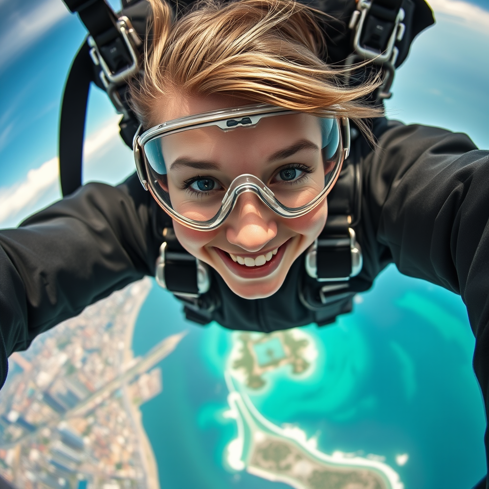 Ultra-realistic Skydiving Portrait — Perfect Reference Match website