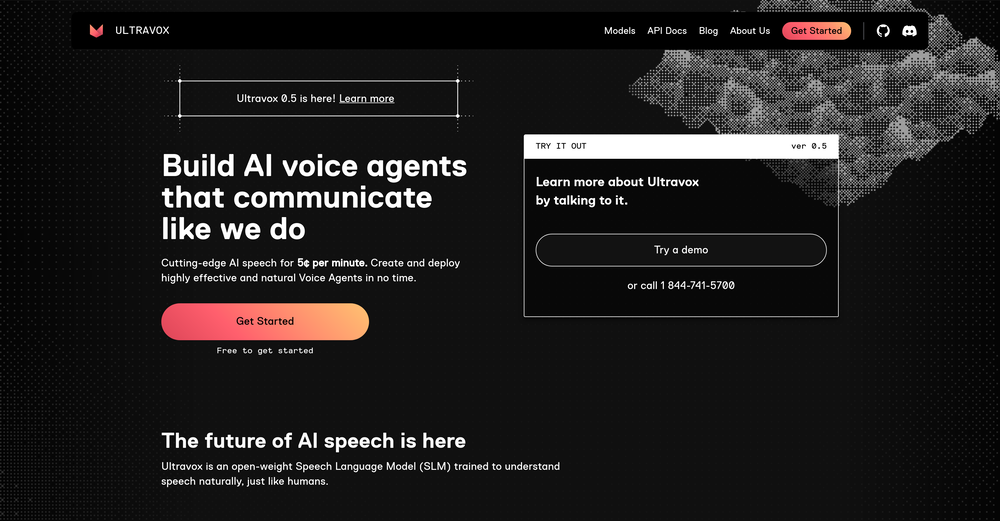 Ultravox.ai website