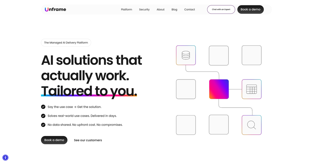 Unframe AI website