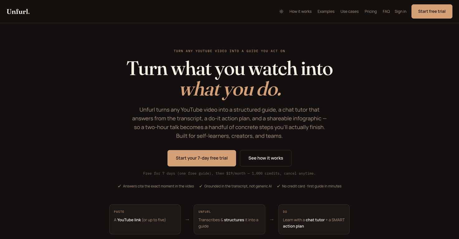 Unfurl website