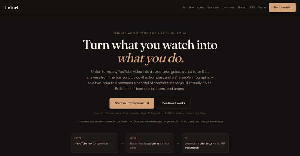 Unfurl website
