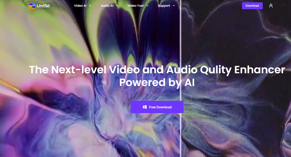 UniFab Video Enhancer website