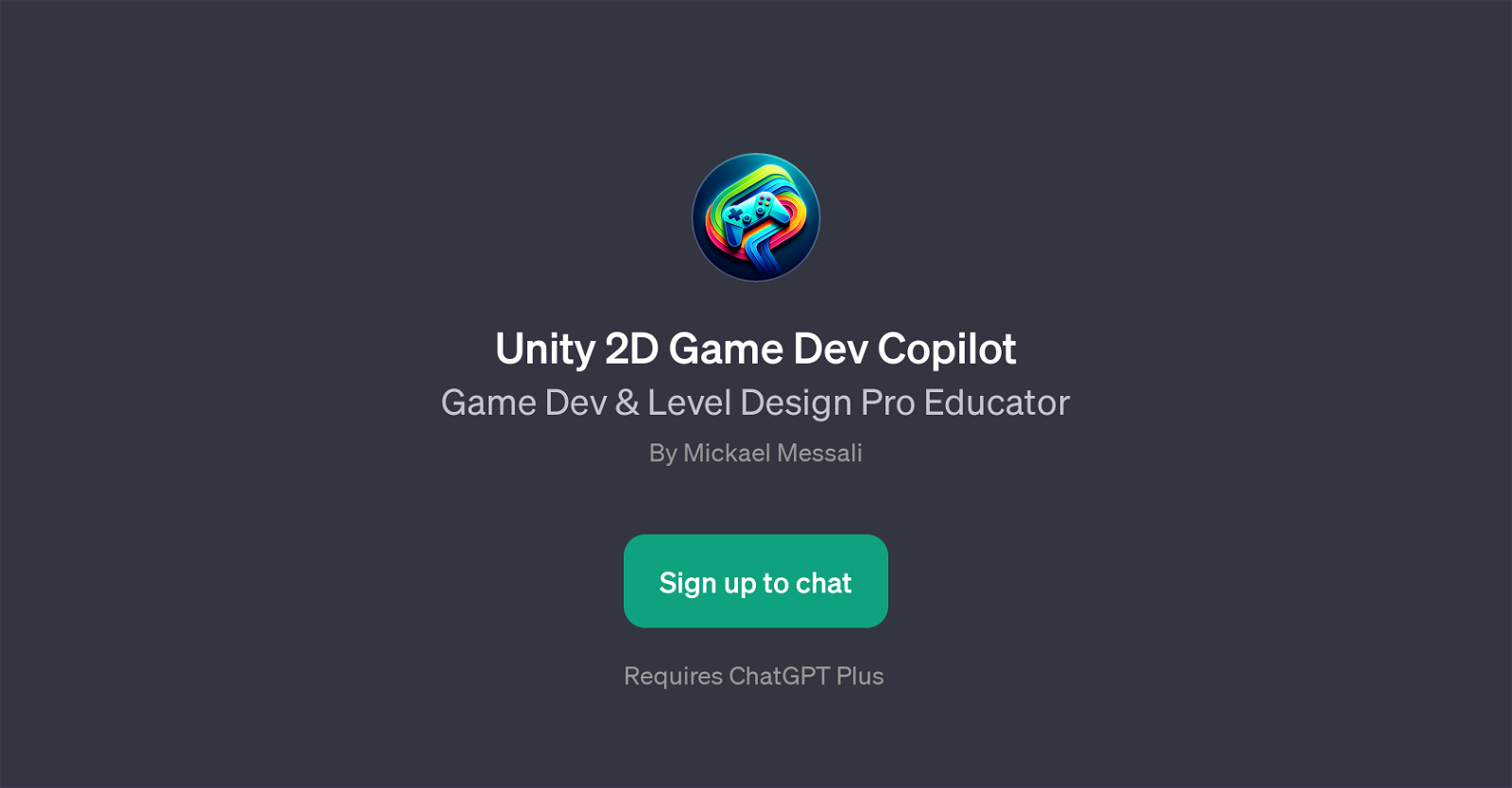 Unity 2D Game Dev Copilot website