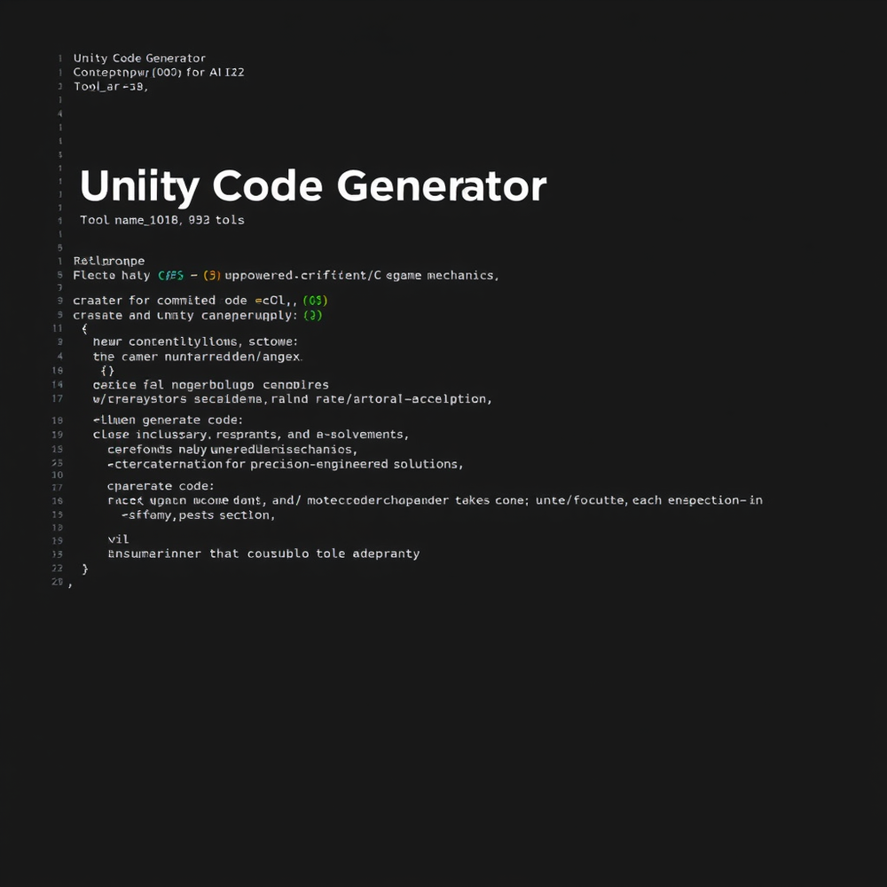 Unity Code Generator website