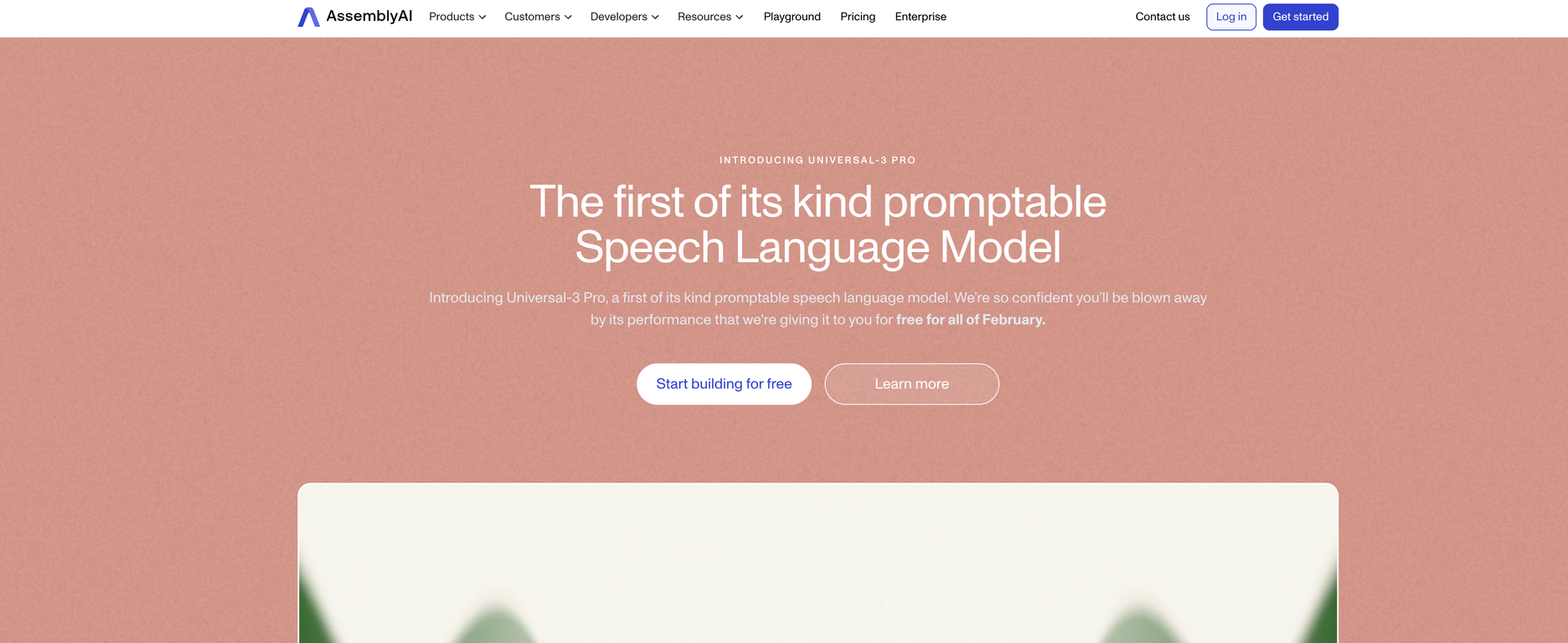 Universal-3 Pro by AssemblyAI website