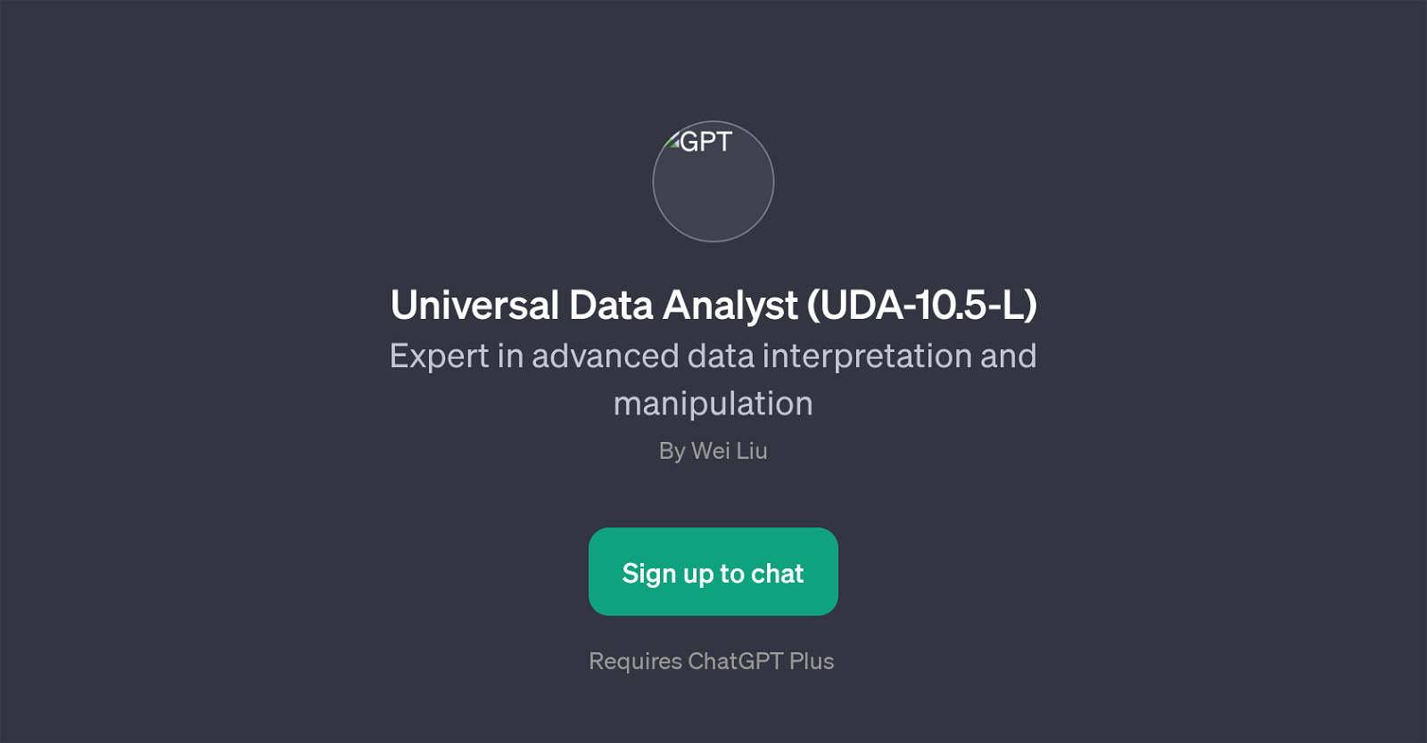 Universal Data Analyst (UDA-10.5-L) website