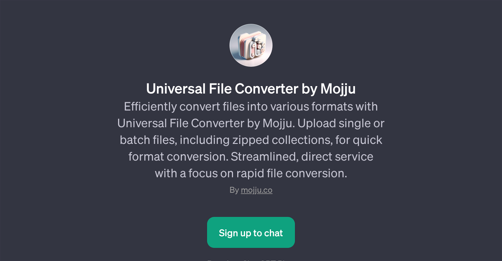 Universal File Converter by Mojju website