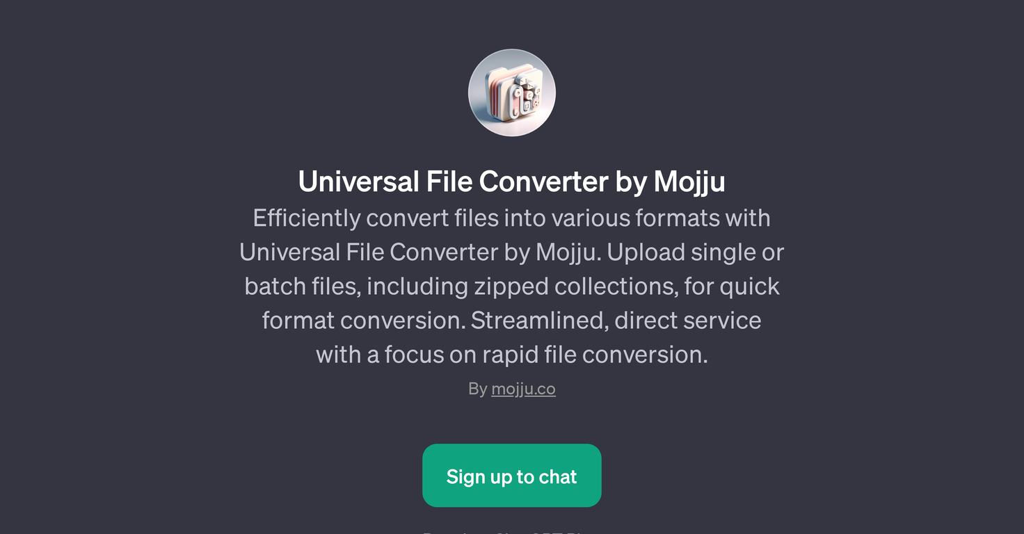 Universal File Converter by Mojju website