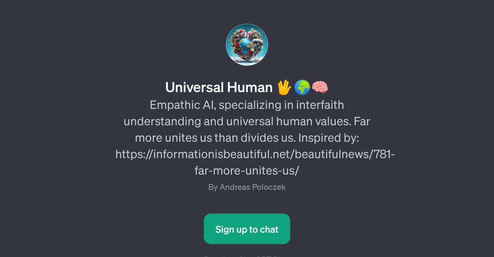 Universal Human website