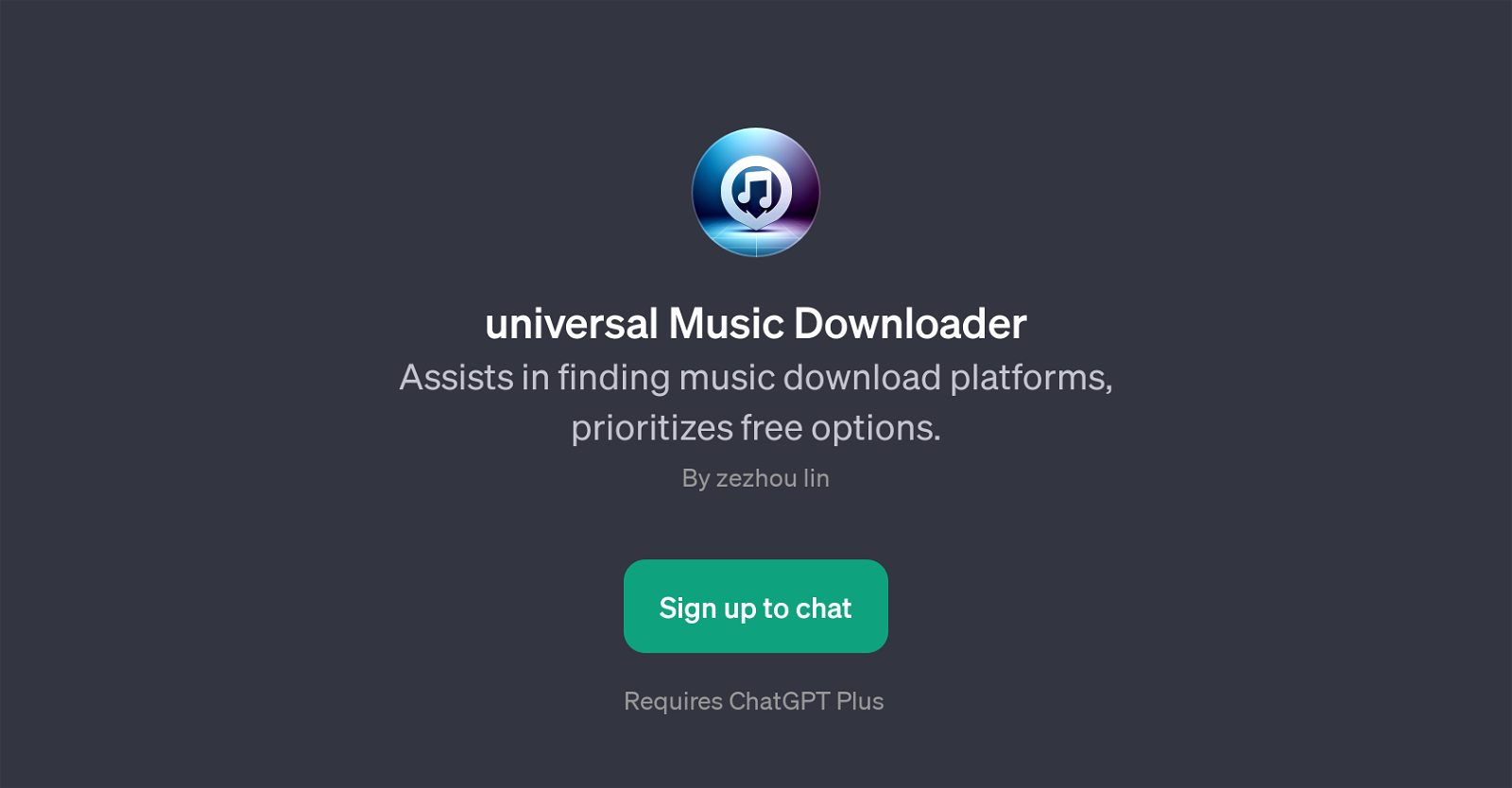 Universal Music Downloader website