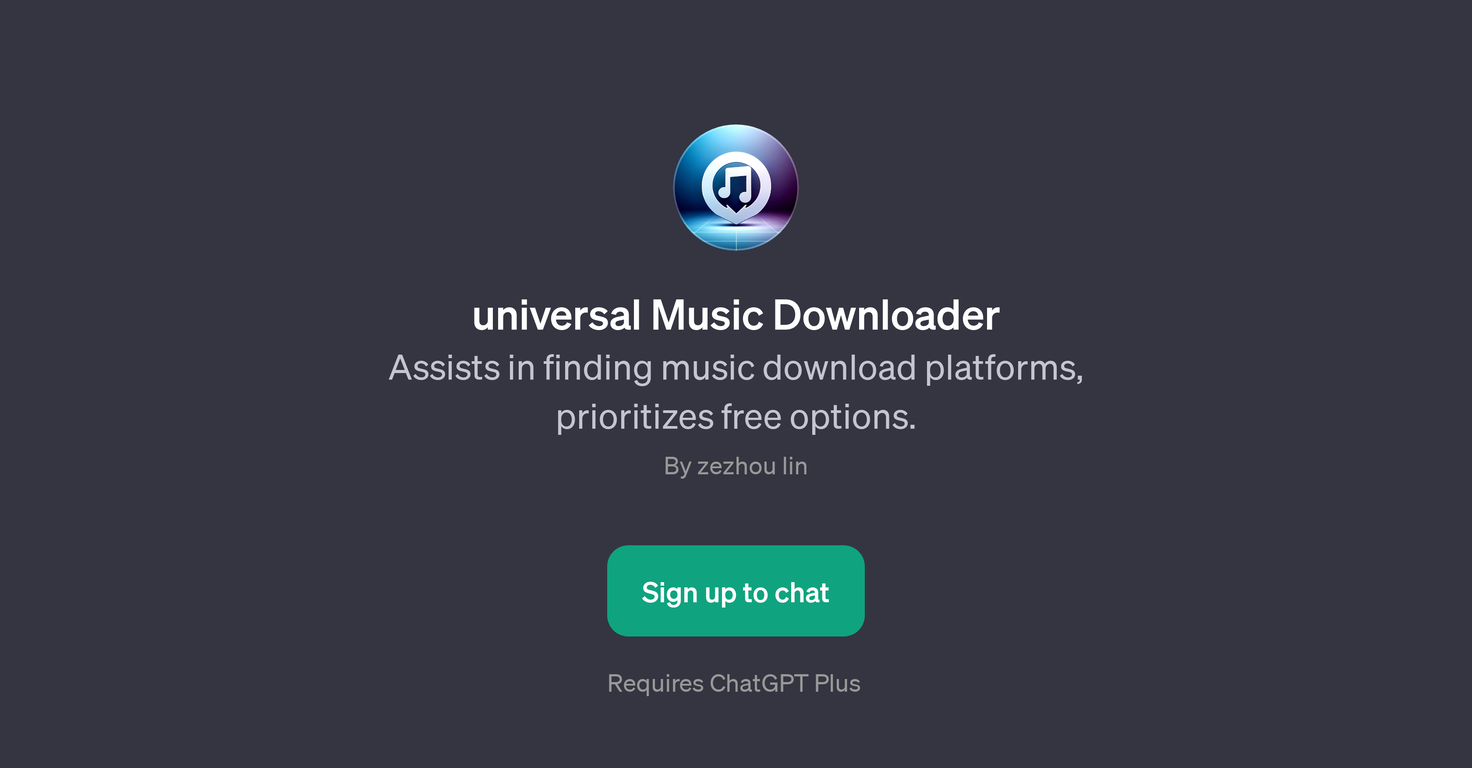 Universal Music Downloader website