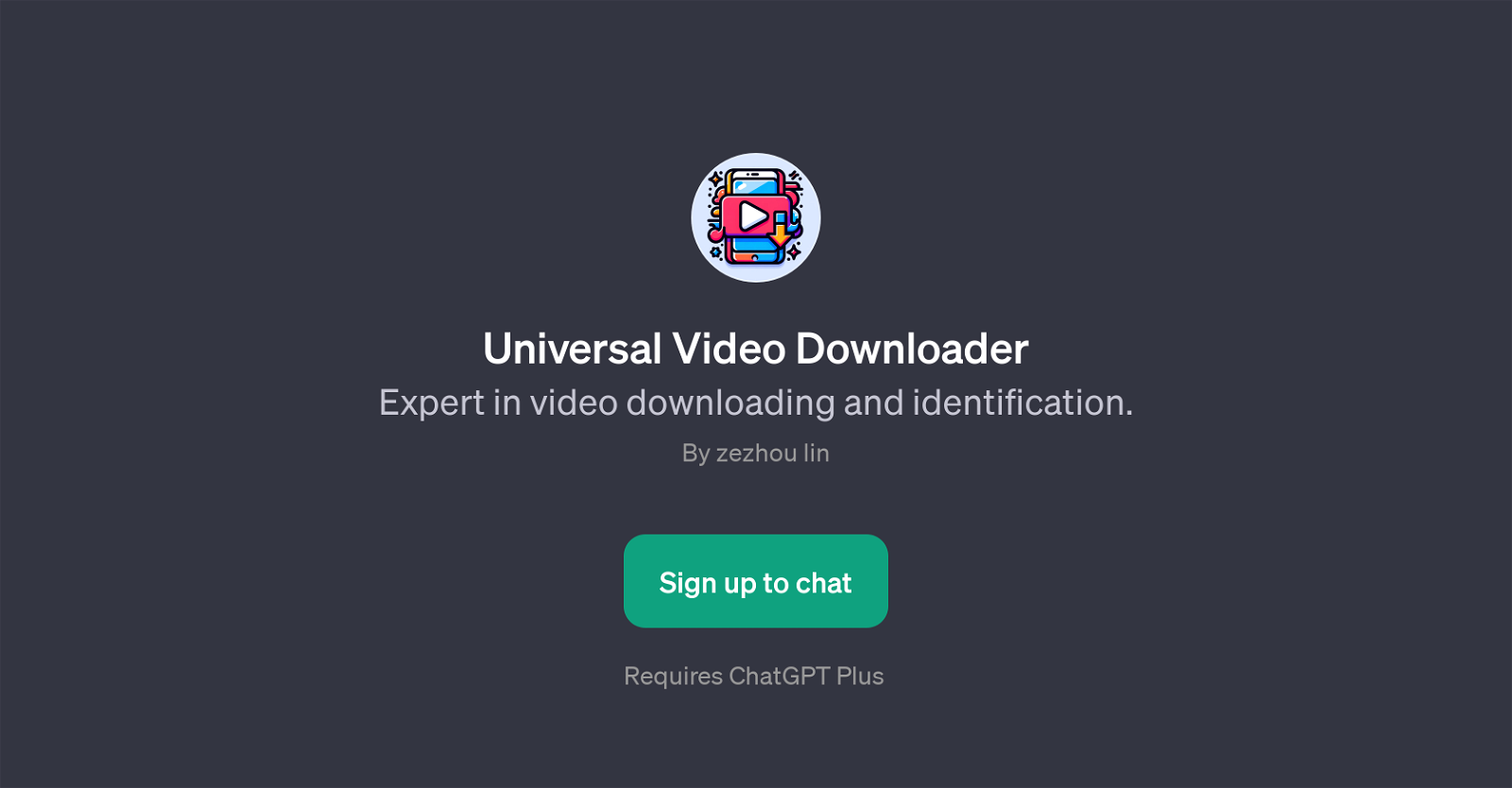 Universal Video Downloader website
