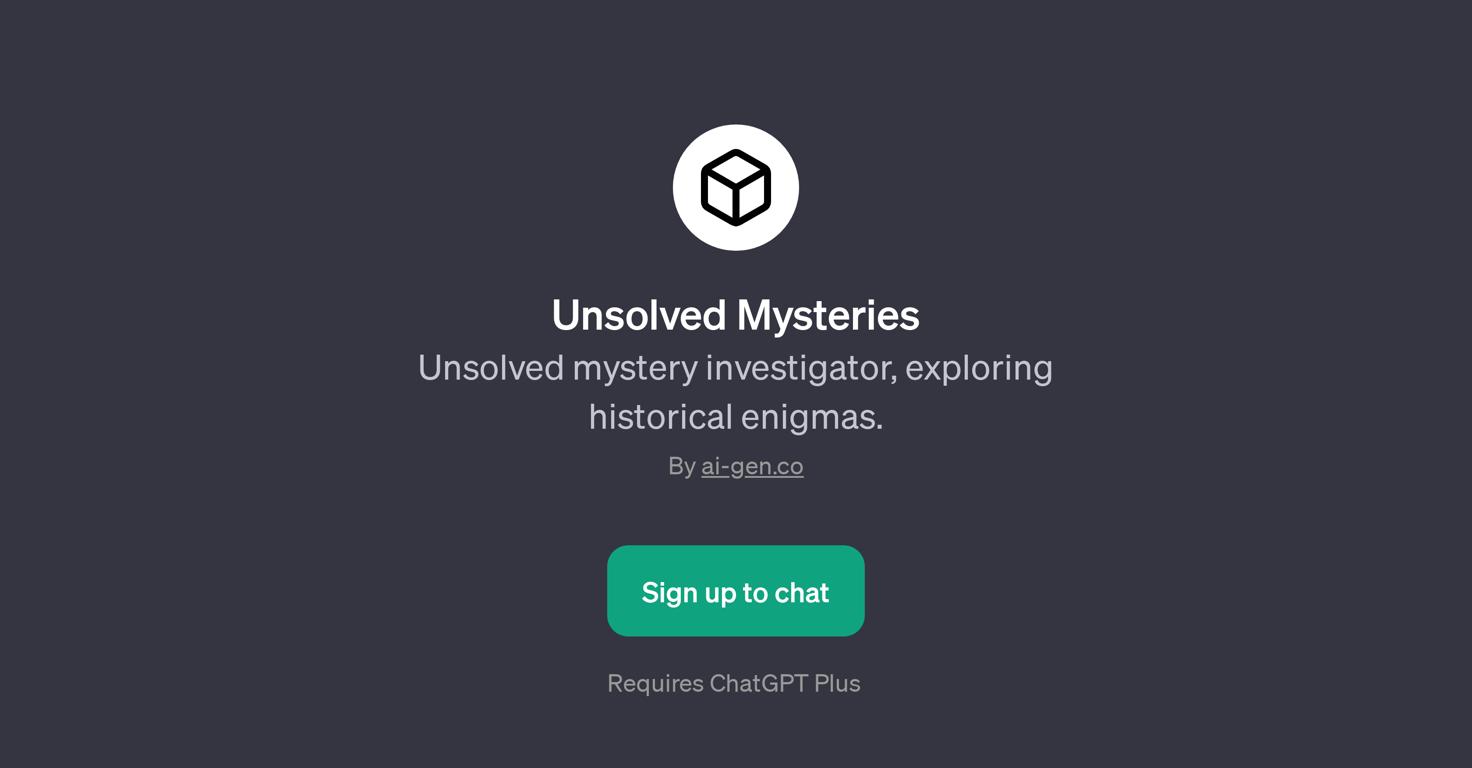 Unsolved Mysteries website