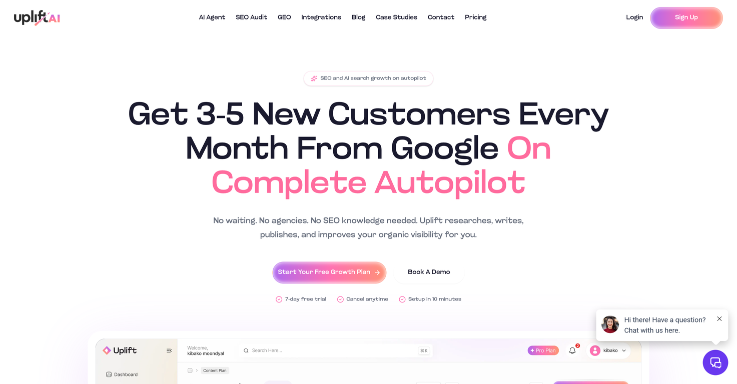 Uplift AI website