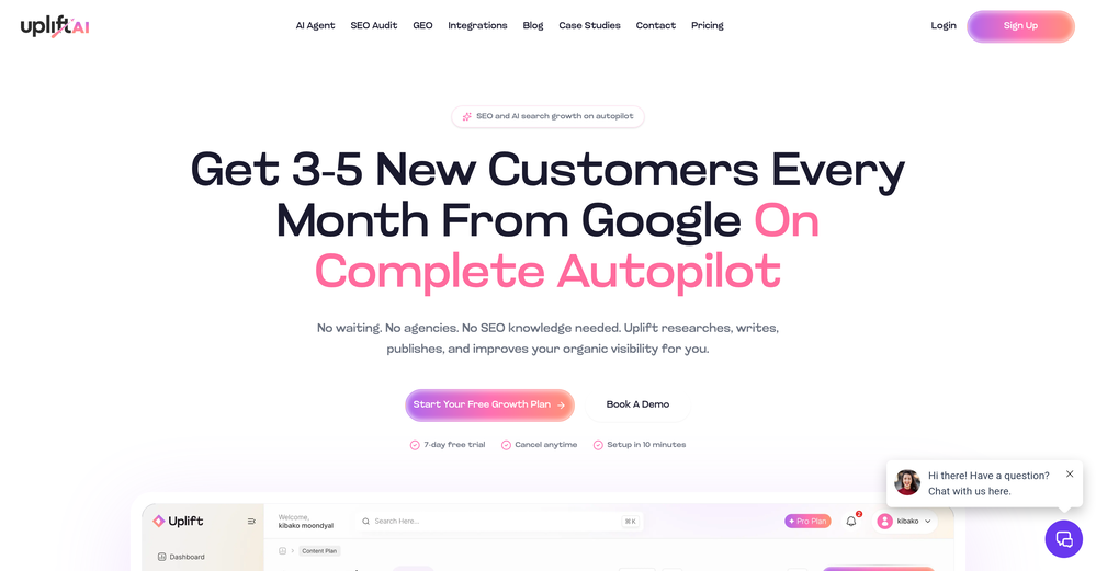 Uplift AI website