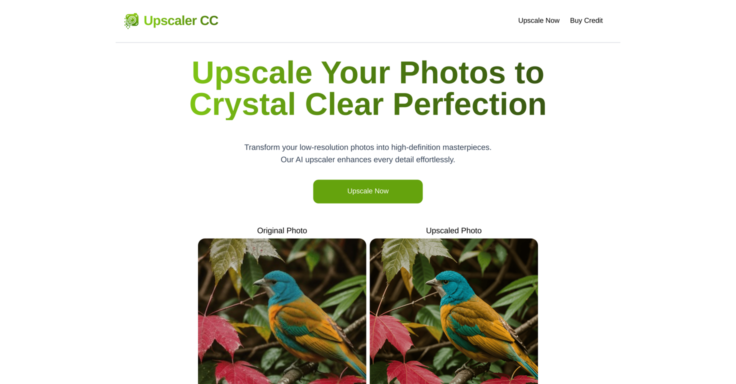 Upscaler CC website