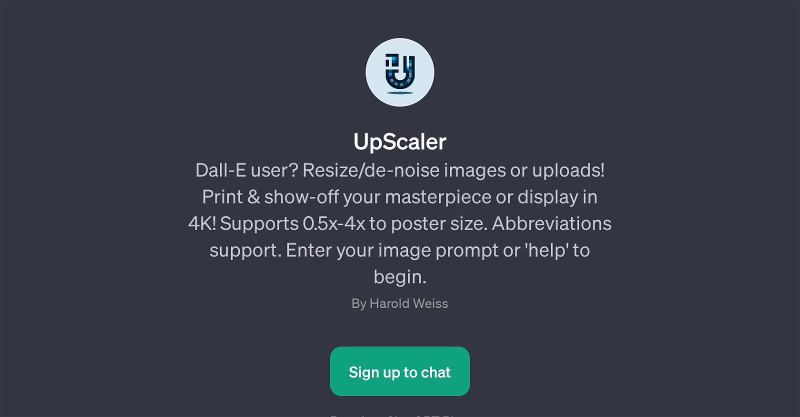 UpScaler website