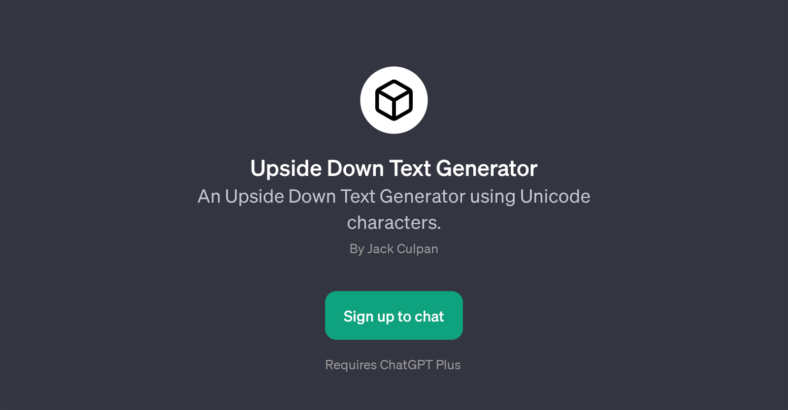 Upside Down Text Generator website