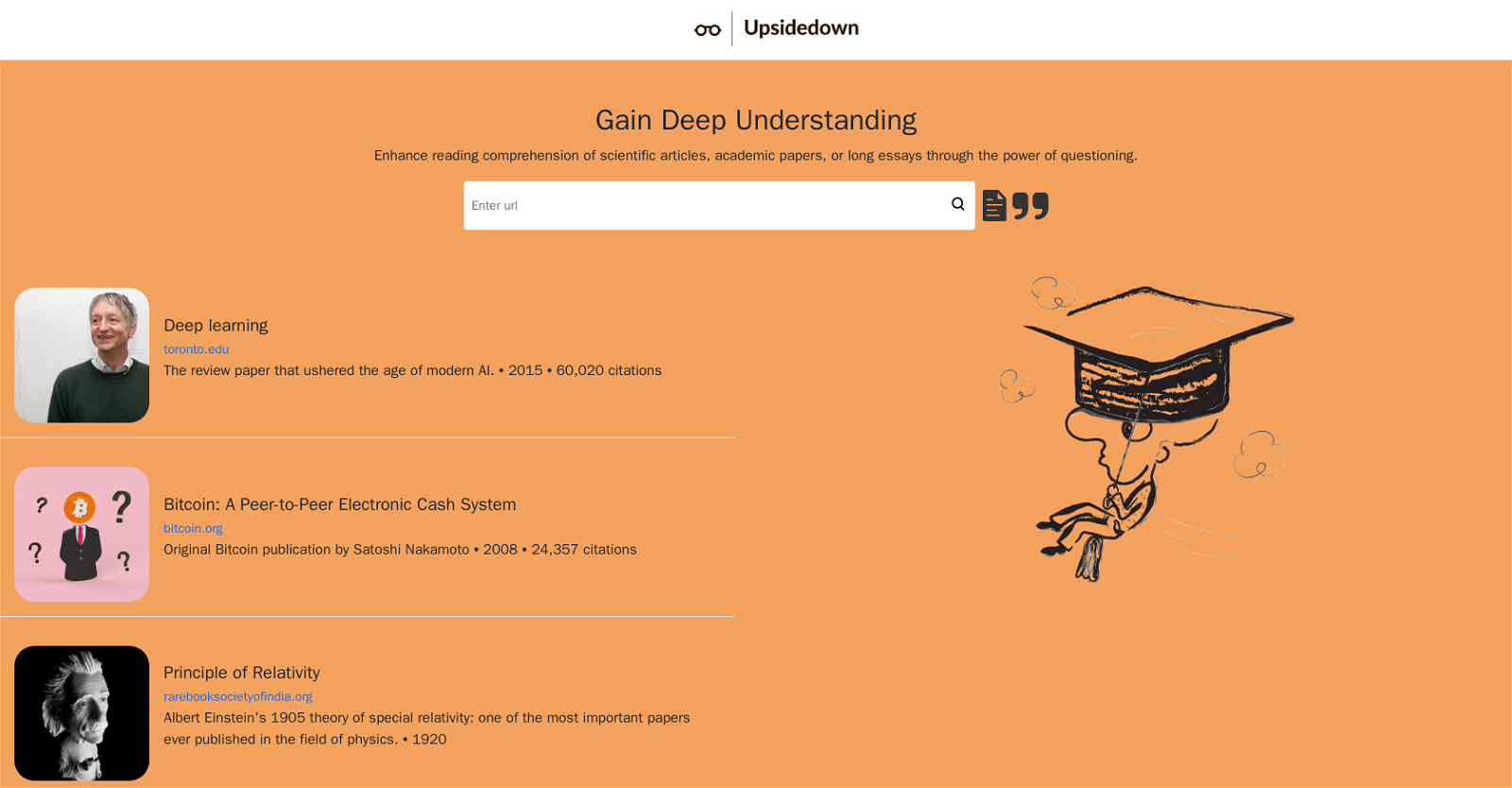 Upsidedown website