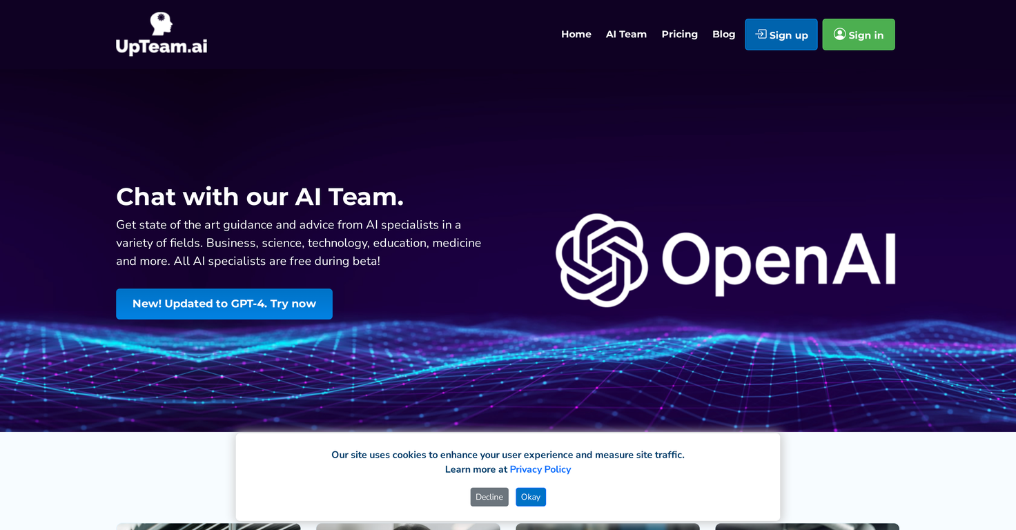 UpTeam website