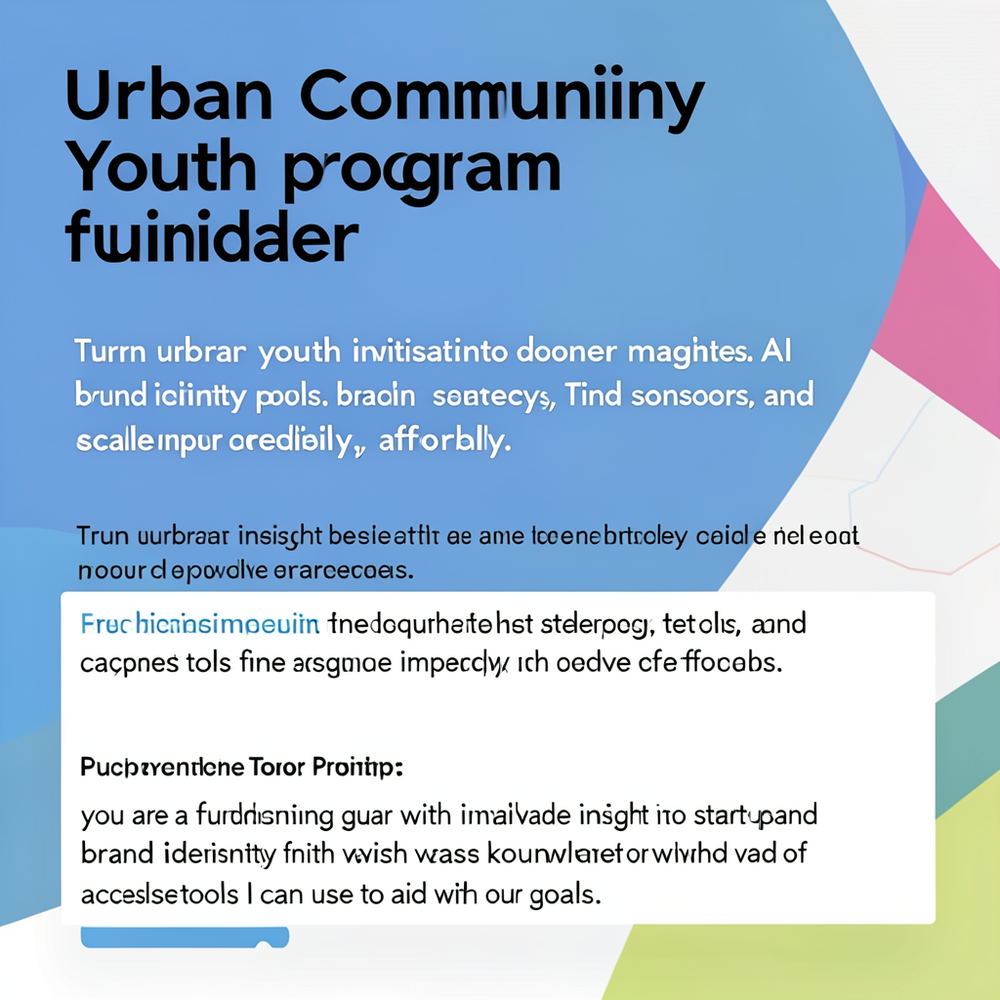 urban community youth program fundraiser website