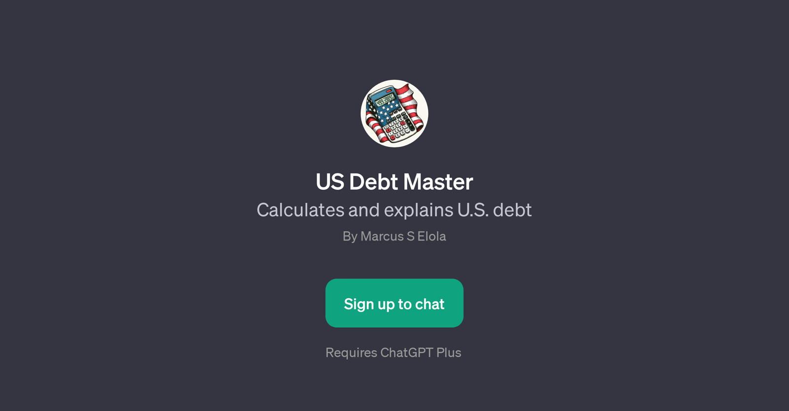 US Debt Master website