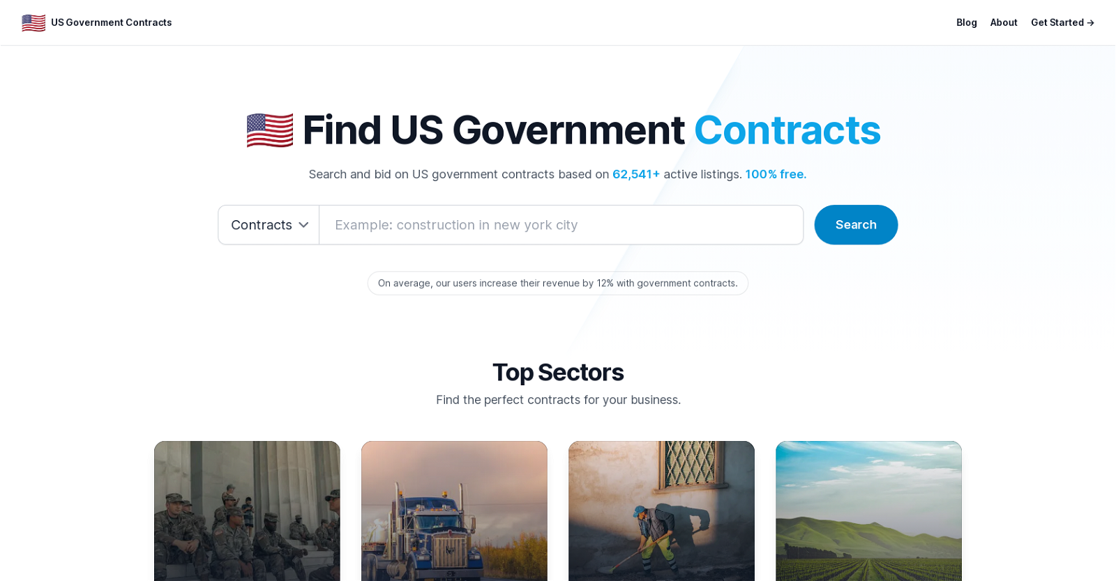 US Government Contracts website
