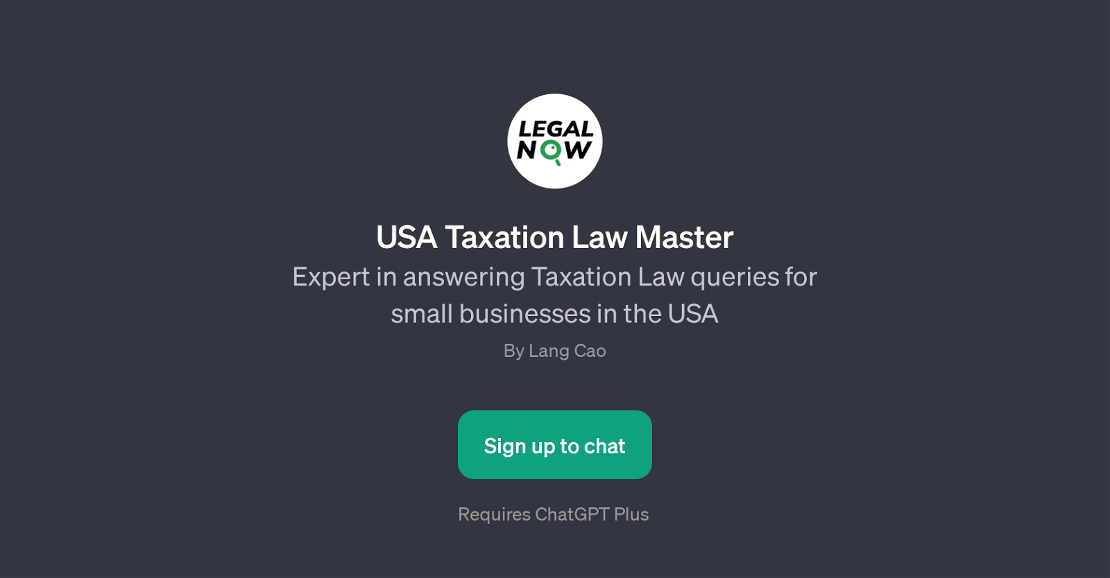 USA Taxation Law Master website