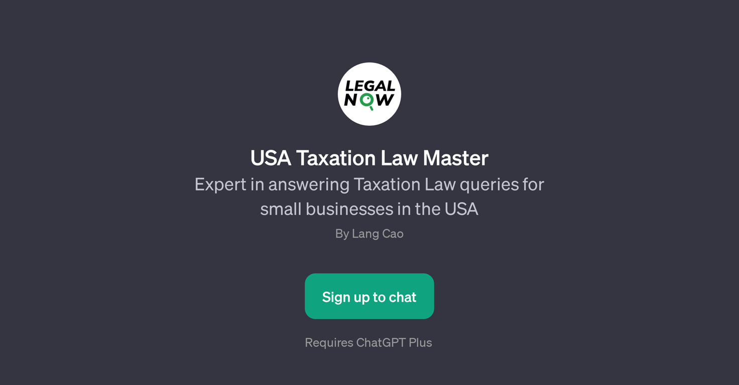 USA Taxation Law Master website